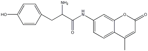 L-酪氨酸-7-胺基-4-甲基香豆素结构式