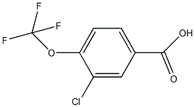 3-氯-4-(三氟甲氧基)苯甲酸结构式