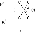 六氯钌(III)酸钾结构式