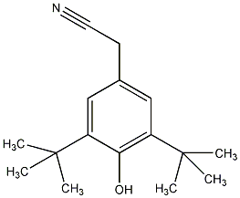 3,5-二叔丁基-4-羟基苯乙腈结构式