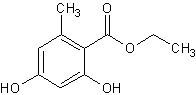 2,4-二羟基-6-苯甲基甲酸乙酯结构式