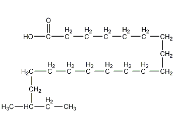 18-甲基二十(烷)酸结构式