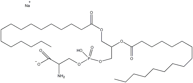 1,2-二软脂酰基-sn-甘油-3-磷酸-L-丝氨酸钠盐结构式