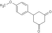 5-[4-(甲氧苯基)]-1,3-环己二酮结构式