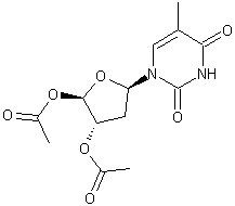 3',5'-邸-O-乙酰胸苷结构式