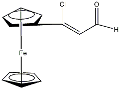 (1-氯-2-甲酰基乙烯基)二茂铁结构式