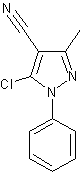 5-氯-3-甲基-1-苯基-1H-吡唑-4-甲腈结构式