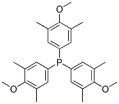 三(4-甲氧基-3,5-二甲基苯基)膦结构式