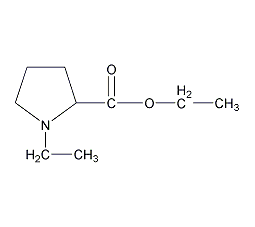 (S)-(-)-1-乙基-2-吡咯烷羧酸乙酯结构式