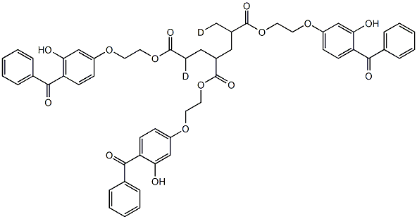 丙烯酰酸聚[2-(4-苯甲酰-3-羟基苯氧基)乙酯]结构式