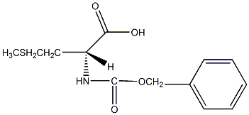 N-苄氧羰基-D-蛋氨酸结构式