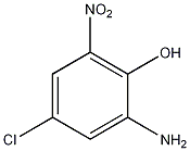 2-氨基-4-氯-6-硝基苯酚结构式