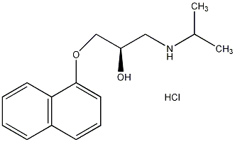 (R)-1-(异丙基氨基)-3-(1-萘氧基)-2-丙醇盐酸结构式