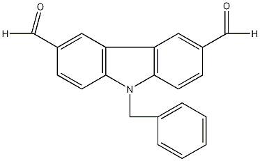 9-苄基咔唑-3,6-邻二甲醛结构式