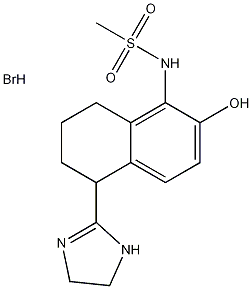 N-(5-(4,5-二氢-(1H)-吲哚-2-基)-2-羟基-5,6,7,8-四氢萘-1-基)甲烷磺酰胺氢溴酸结构式