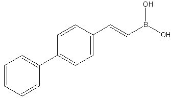 反式-2-(4-联苯)乙烯基硼酸结构式
