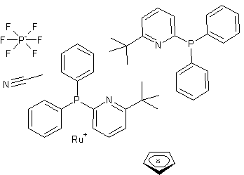 Acetonitrilebis[2-diphenylphosphino-6-t-butylpyridine]cyclopentadienylruthenium(II) hexafluorophosphate