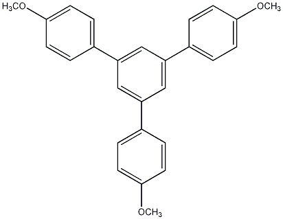 1,3,5-三(4-甲氧基苯基)苯结构式