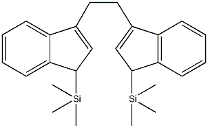 1,2-双[1-(三甲基硅烷基)-1H-茚基-3-基)乙烷结构式