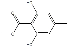 2,6-二羟基-4-甲基苯酸甲酯结构式