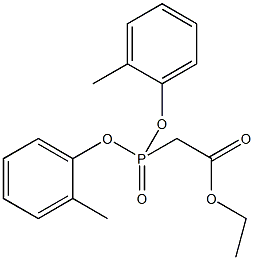 二(邻甲基苯氧基)磷基乙酸乙酯结构式