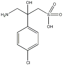 3-氨基-2-4-氯苯基-2-羟基丙烷磺酸结构式