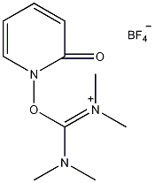 O-(1,2-二氢-2-氧-1-吡啶)-N,N,N',N'-四甲基硫尿四氟硼酸盐结构式