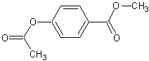4-乙酰氧基苯甲酸甲酯结构式
