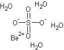 硫酸铍四水结构式