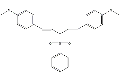 二(对二甲氨基苯乙烯基)对甲基苯砜甲烷结构式