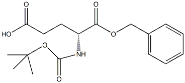 N-叔丁氧羰基-D-谷氨酸-1-苄酯结构式
