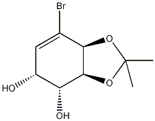 [3aS-(3aα,4α,5α,7aα)]-7-溴-3a,4,5,7a-四氢-2,2-二甲基-1,3-苯并二茂-4,5-二醇结构式