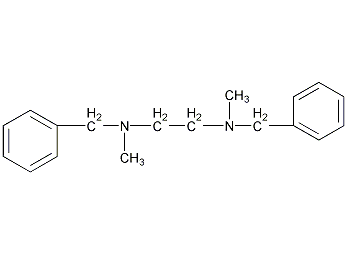 N',N'-二苄基氮-N,N'-二甲基乙二胺结构式