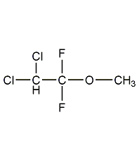 2,2-二氯-1,1-二氟乙基甲醚结构式