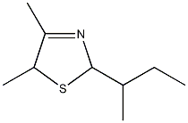 2-仲丁基-4,5-二甲基-3-噻唑啉结构式