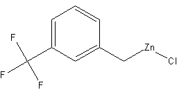 3-(三氟甲基)苯甲基氯化锌结构式