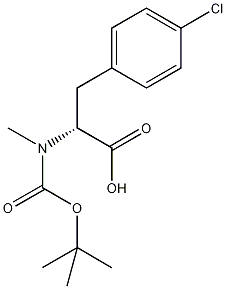 叔丁氧羰基-N-甲基对氯-D-苯丙氨酸结构式