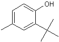2-叔丁基-4-甲基苯酚结构式