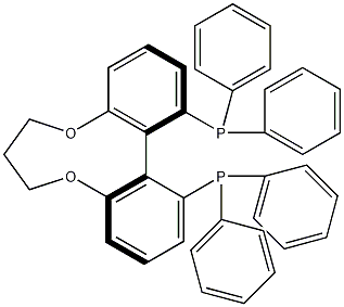 R-(-)-1,13-二(二苯基膦)-7,8-二氢-6H-二苯并[f,h][1,5]二氧杂环壬四烯结构式