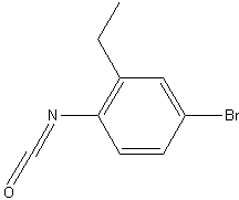 4-溴-5-乙基苯基异氰酸酯结构式