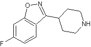 6-氟-3-(4-哌啶基)-1,2-苯异恶唑结构式
