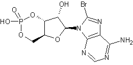 8-溴腺苷-3',5'-环单磷酸结构式