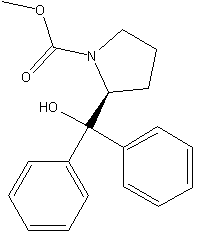 (2S)-(−)-2-(羟基二苯甲基)-1--甲酸甲酯结构式