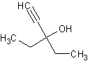 3-乙基-1-戊炔-3-醇结构式