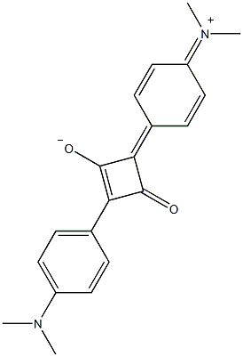 1,3-二[4-(二甲氨基)苯基]-2,4-二羟基环丁烯二鎓二氢氧化物,二(内盐)结构式