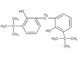 2,2'-亚甲基双[6-(1,1-二甲基)苯酚]结构式