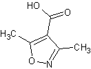 3,5-二甲基异噁唑-4-羧酸结构式