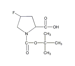 (2S,4R)-N-BOC-4-氟-D-脯氨酸结构式