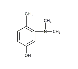 3-(二甲氨基)-4-甲基苯酚结构式