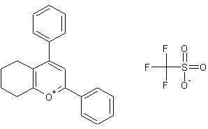 2,4-二苯基-5,6,7,8-四氢苯并呋喃鎓三氟甲基磺酸结构式